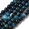 Natural Banded Agate Beads Strands G-I392-A01-6mm-02-2