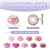 30Pcs Printed Transparent Resin European Beads RESI-TADJ0001-03H-3