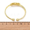 Brass Micro Pave Cubic Zirconia Cuff Bangles for Women BJEW-U025-09G-5