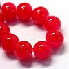 Baking Painted Imitation Jade Glass Round Bead Strands DGLA-Q021-4mm-05-2