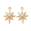 Brass Pave Cubic Zirconia Pendants KK-A304-29B-G-1
