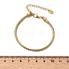 304 Stainless Steel Wheat Chains Bracelets for Women BJEW-A158-02A-G-5