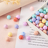 100Pcs 10 Colors Food Grade Eco-Friendly Silicone Focal Beads SIL-TA0001-28-15