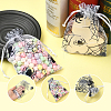 Halloween Theme Spider Printed Organza Drawstring Bags ABAG-WH20021-006A-3
