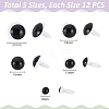 60Pcs 5 Styles Plastic Craft Doll Eye DIY-PH0030-10-2