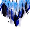 Handmade Evil Eye Woven Net/Web with Feather Wall Hanging Decoration HJEW-K035-07-4