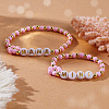 2Pcs Mother's Day Glass Seed Bead Stretch Bracelet Sets BF8981-3