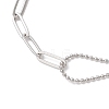 Heart 304 Stainless Steel Charm Bracelets BJEW-JB13110-3
