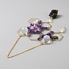Nuggets Natural Amethyst & Glass Window Hanging Decoration AJEW-WH0413-18A-3