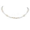 Shell Pearl Bead & Glass Seed Beads Beaded Necklaces for Women NJEW-MZ00073-01-2