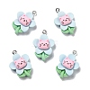 Opaque Resin Pendants RESI-D055-082P-1