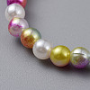 Acrylic & ABS Plastic Imitation Pearl Beads Stretch Bracelets BJEW-JB04759-02-4