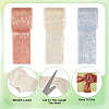 3 Rolls 3 Colors Single Face Hot Stamping Polyester Frayed Ribbon OCOR-TA0002-61-4