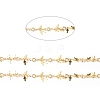 Clear Cubic Zirconia Flat Round Link Chains CHC-E024-18G-2