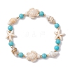 2Pcs 2 Styles Shell Beaded Bracelets BJEW-TA00589-02-2