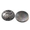 Natural Black Lip Shell Carved Cabochons SHEL-G024-03A-2