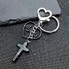 Heart & Cross Plastic Pendant Keychain PW-WG81A1B-01-4