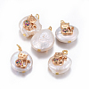 Natural Cultured Freshwater Pearl Kitten Pendants PEAR-E013-33C-2