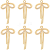 12Pcs Brass Micro Pave Clear Cubic Zirconia Pendants KK-BBC0022-12-1
