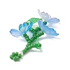 Acrylic Flower Pendants PALLOY-TA00252-01-4