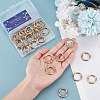 SUNNYCLUE 30Pcs Alloy Spring Gate Rings FIND-SC0009-08-3