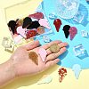 32Pcs 8 Colors Acrylic Wine Glass Charms AJEW-CJ0001-69-4