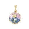 Brass Enamel Pendants KK-CBA3F25-10G-02-1