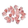 Cone/Spike/Pendulum Dyed Cherry Quartz Glass Stone Pendants G-R278-80-1