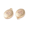 Brass Micro Pave Clear Cubic Zirconia Charms KK-G418-10G-3