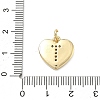 Brass Micro Pave Clear Cubic Zirconia Pendants KK-D229-01G-20-3