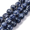 Handmade Blue and White Porcelain Beads Strands PORC-I027-01C-1