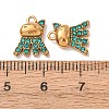 304 Stainless Steel Rhinestone Pendants STAS-L318-21G-04-3