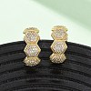 Brass Micro Pave Cubic Zirconia Stud Earrings EJEW-B153-03G-2