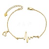 SHEGRACE 925 Sterling Silver Heartbeat Charm Bracelet(Chain Extenders Random Style) JB37C-1