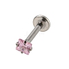 304 Stainless Steel Threaded Flatback Earrings LS-EJEW-NH0001-01D-01-1