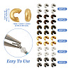 480Pcs 6 Colros Iron Crimp Beads Covers IFIN-PJ0001-01-3