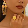 Vintage Alloy Round Tassel Earrings & Ring Sets for Women's Party Wedding KC7338-4