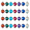 42Pcs 7 Colors Glass Cone Connector Charms STAS-TA0006-10-1