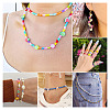 45G 9 Colors Two Tone Opaque Colours Glass Seed Beads SEED-TA0001-22-7