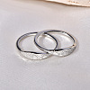 Sun Pattern 304 Stainless Steel Finger Rings FS-WG90263-09-1