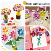 220Pcs 11 Colors Lint Flower Ornament Accessories DIY-MA0006-89-5