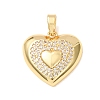 Valentine's Day Brass Micro Pave Cubic Zirconia Pendants CU-H001-02D-G-1