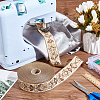 25M Polyester Jacquard Flower Ribbon OCOR-WH0088-82A-4