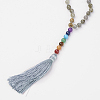 Labradorite Beaded and Gemstone Beaded Necklaces NJEW-P148-02-3