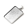 Tibetan Style Alloy Pendant Cabochon Settings TIBEP-N003-02AS-2
