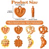 40Pcs 8 Styles Baking Paint Alloy Charms ENAM-CJ0007-06-2