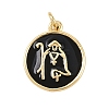 Brass Enamel Pendants KK-L251-02G-D-2