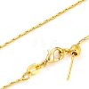 1mm Rack Plating Brass Cardano Chain Adjustable Slider Necklaces for Women Men MAK-L044-37G-2