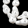 Electroplated Glass Shell Pearl Beads Strands BSHE-B009-B01-13x21mm-3