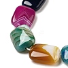 Natural Striped Agate/Banded Agate Beads Strands G-B137-B01-01-5